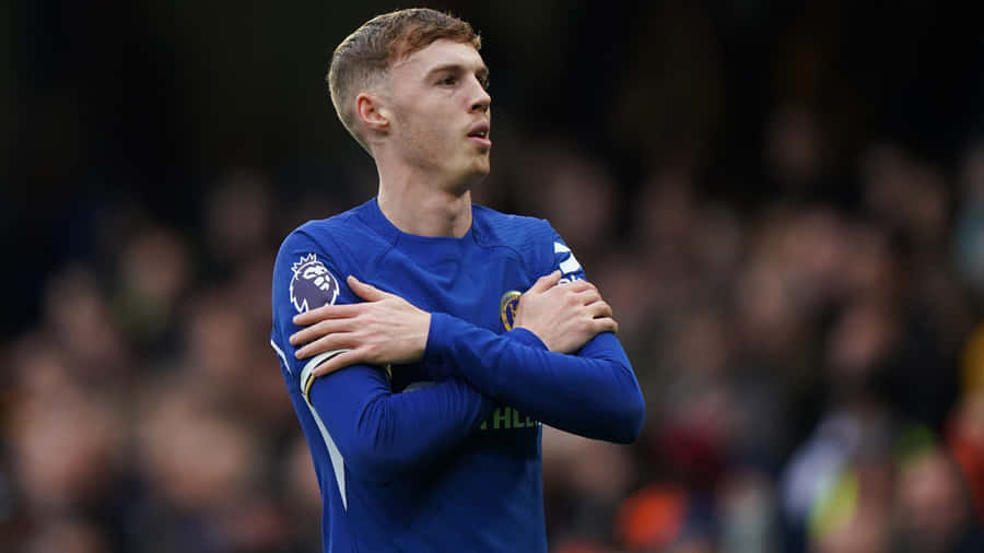 Cole Palmer Celebrates Goal Wallpaper