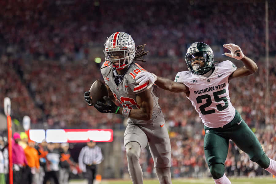 College Football Catch Action Wallpaper