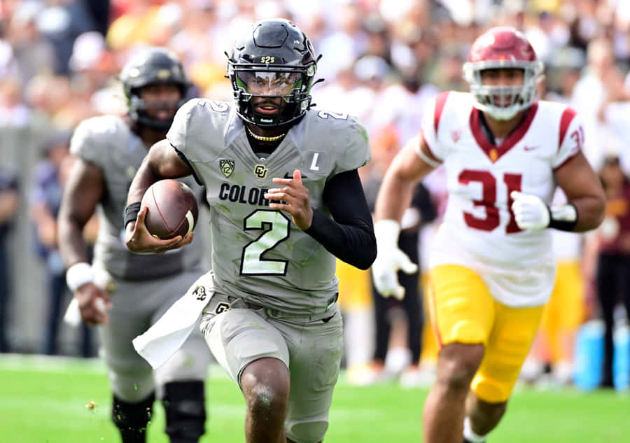 College Football Quarterback Action Wallpaper