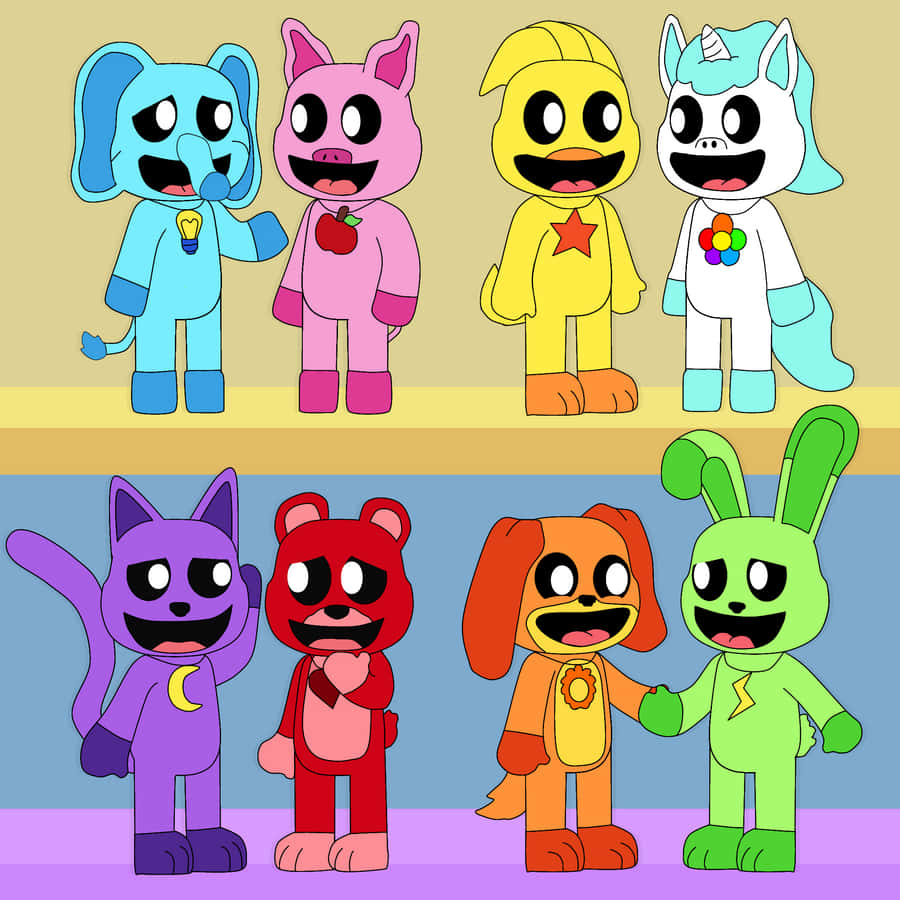 Colorful_ Animated_ Animal_ Characters Wallpaper