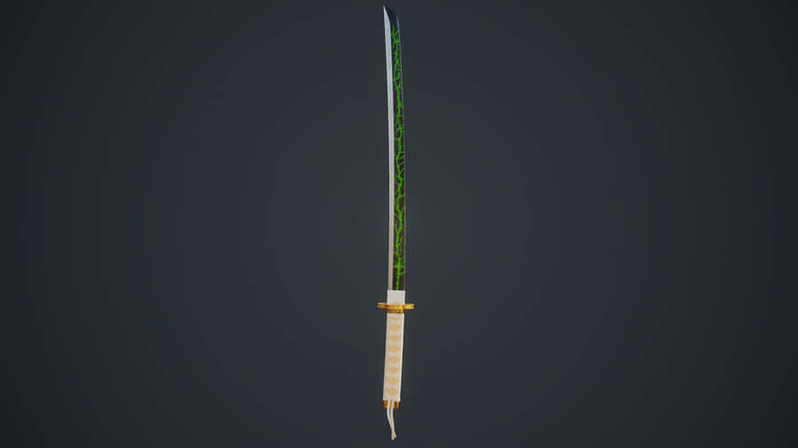 Colorful Array Of Nichirin Blades On Display Wallpaper