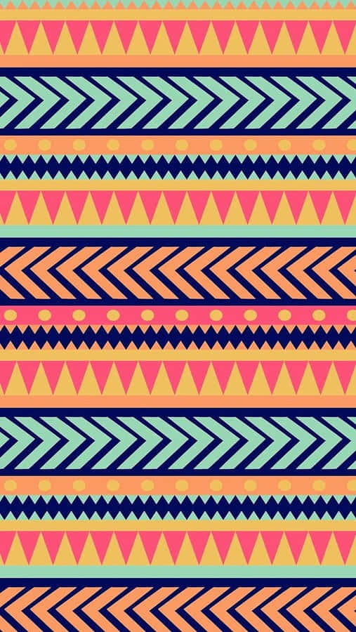 Colorful Aztec Pattern Design Wallpaper
