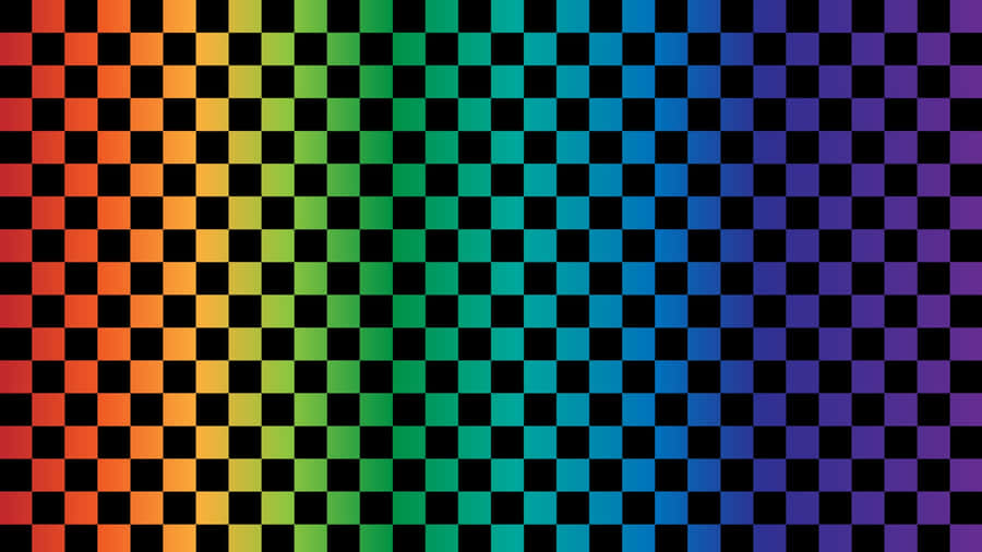 Colorful Checkered Gradient Pattern Wallpaper