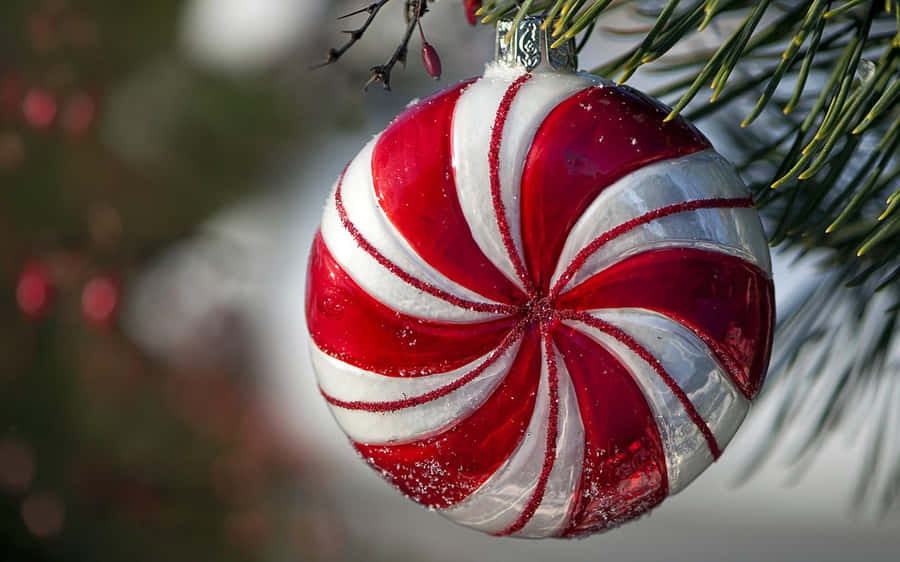 Colorful Christmas Ornaments Wallpaper