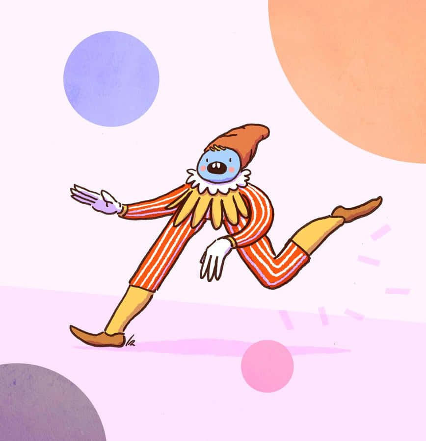 Colorful Clown Illustration Wallpaper
