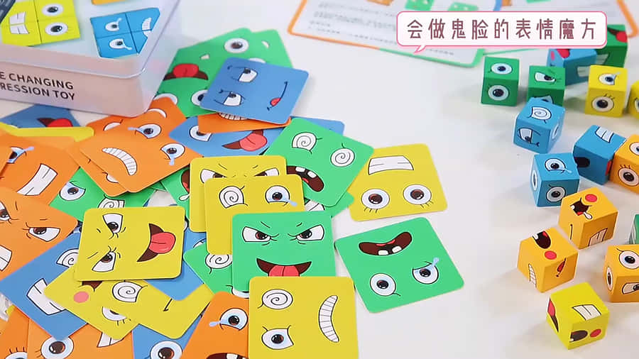 Colorful Emotion Expression Educational Toys Wallpaper