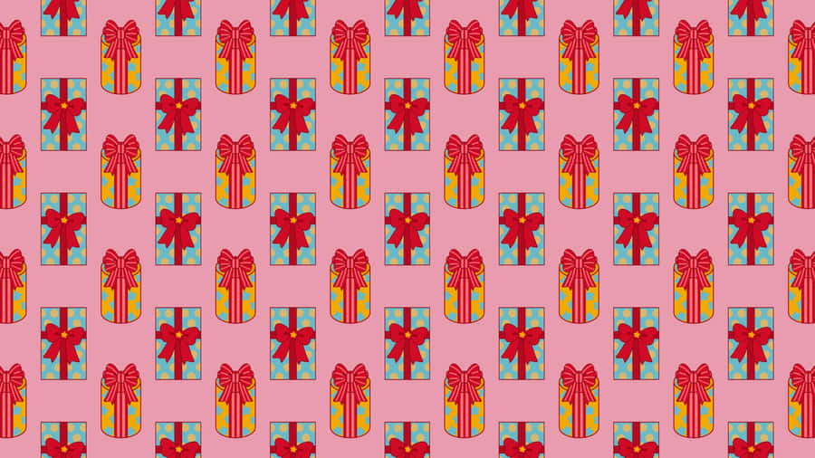 Colorful Gift Box Pattern Wallpaper