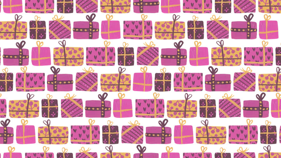 Colorful Gift Boxes Pattern Wallpaper