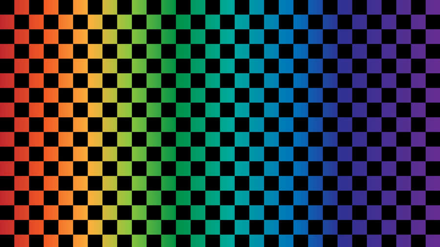 Colorful Gradient Checkerboard Pattern Wallpaper