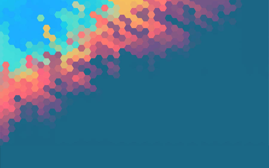 Colorful Hexagons Android Material Design Wallpaper