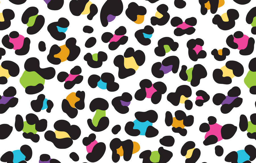 Colorful Leopard Print Wallpaper