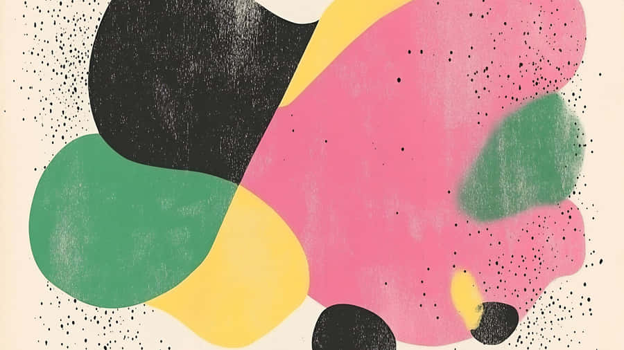 Colorful Organic Abstract Shapes Wallpaper