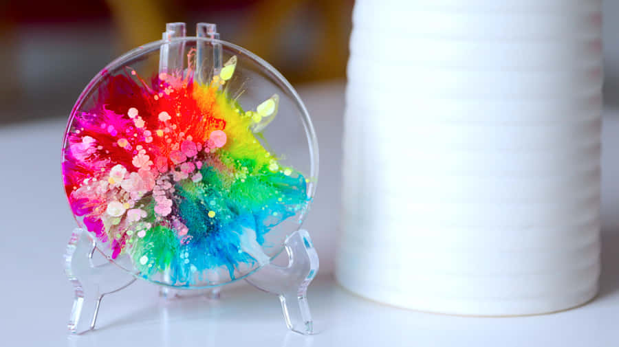 Colorful Resin Art Piece Wallpaper