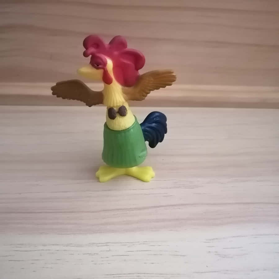 Colorful Rooster Toy Figure Wallpaper
