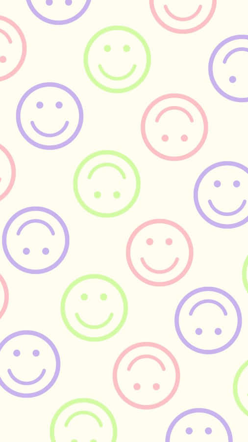 Colorful Smiley Faces Pattern.jpg Wallpaper