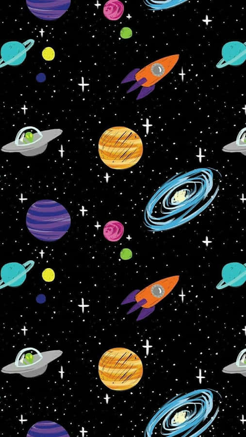 Colorful Space Pattern Wallpaper Wallpaper