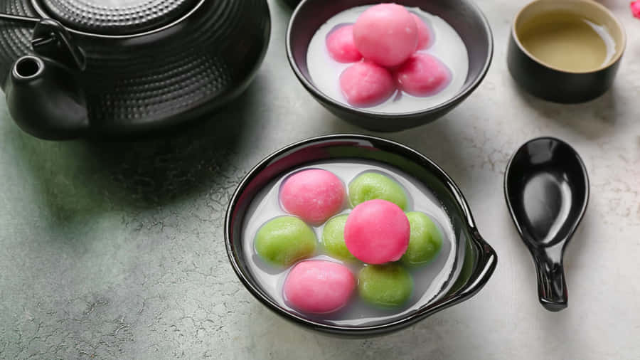 Colorful Tangyuan Dessert Wallpaper