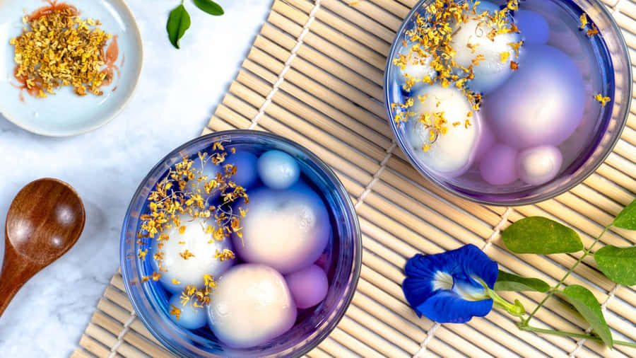 Colorful Tangyuan Dessert Wallpaper