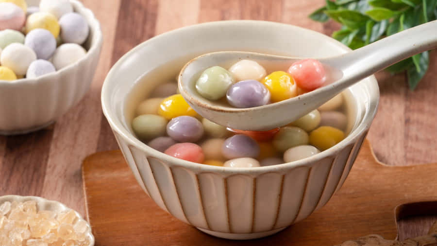 Colorful Tangyuan Dessert Wallpaper