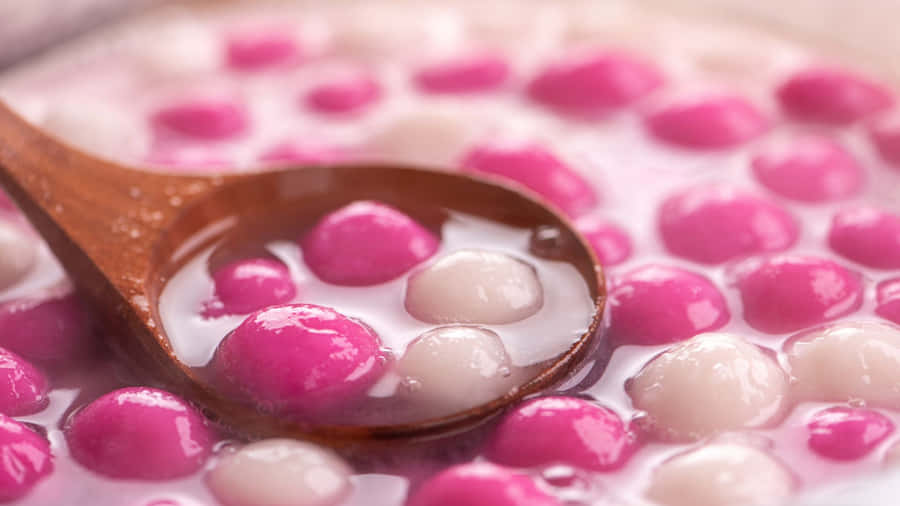 Colorful Tangyuan In Sweet Soup Wallpaper