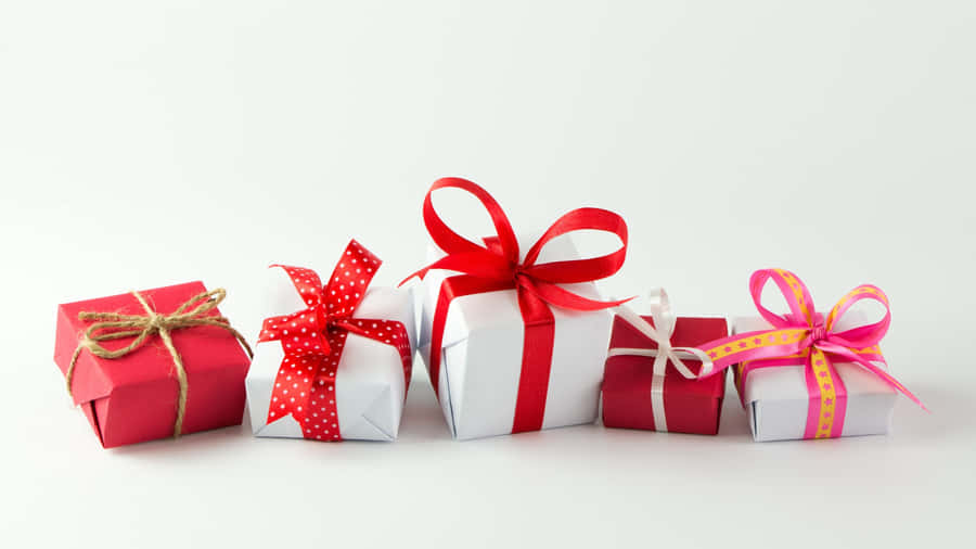 Colorful Wrapped Gift Boxes Wallpaper