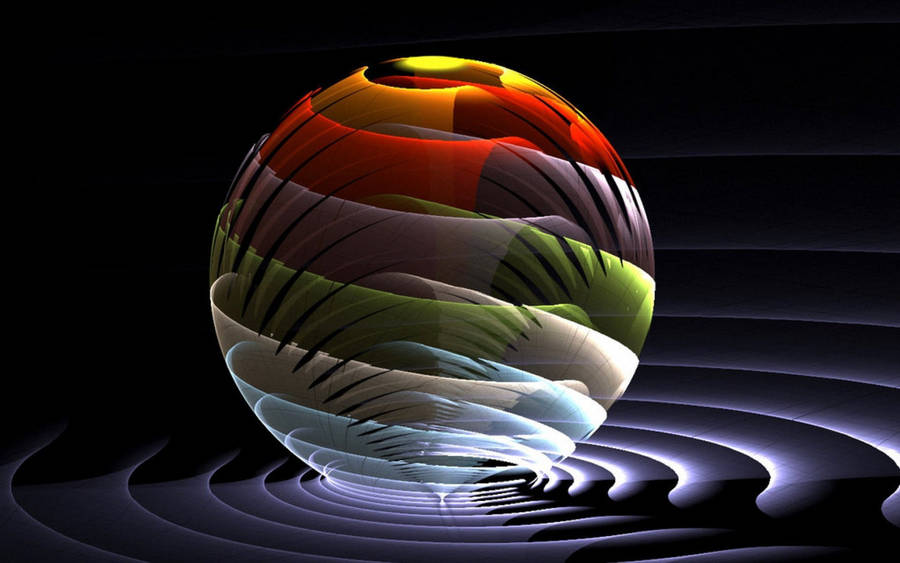 Colourful Sphere Live Desktop Wallpaper