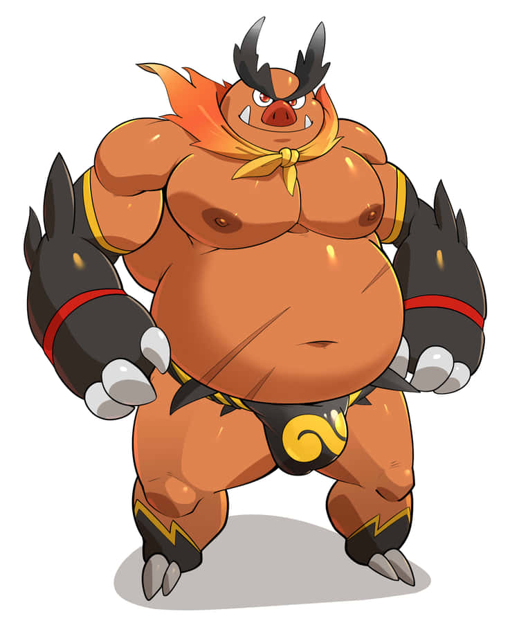 Comical Art Of Emboar Wallpaper