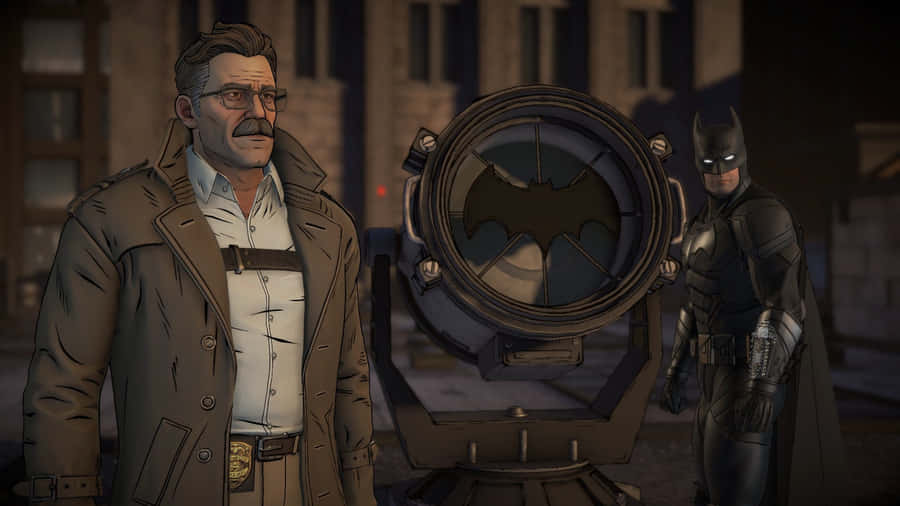 Commissioner Gordon In The Spotlight Wallpaper