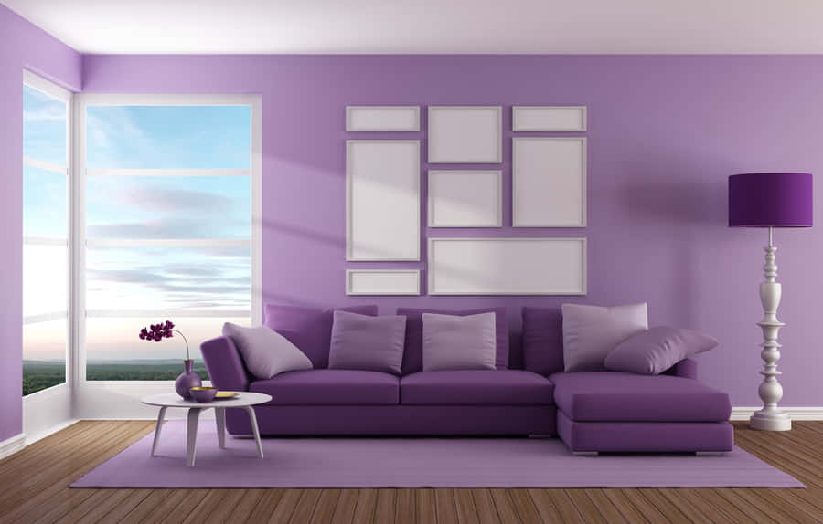Complement Your Home Decor With A Touch Of Delicate Purple Wallpaper