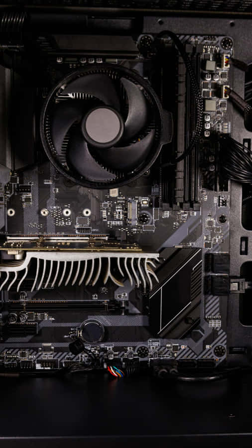 Computer Motherboard Closeup Wallpaper
