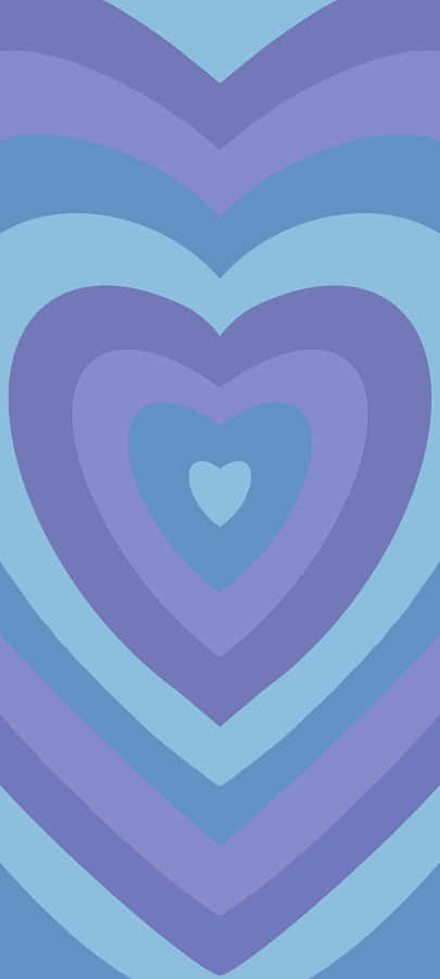 Concentric Blue Heart Pfp Wallpaper