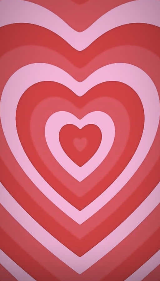 Concentric Hearts Pattern Wallpaper