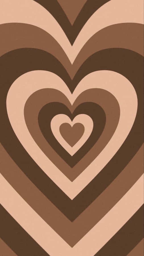 Concentric Hearts Pattern Wallpaper