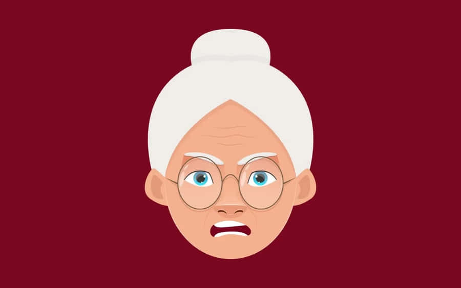 Concerned Grandmother Cartoon Wallpaper