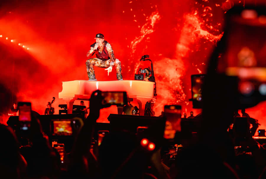 Concert Performancein Red Lights Wallpaper