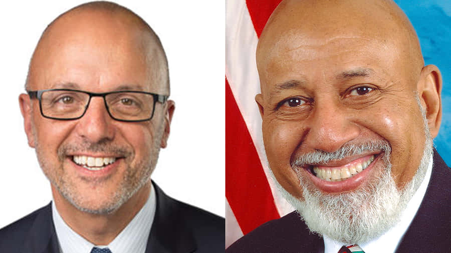 Congressmen Ted Deutch And Alcee Hastings Engaged In A Conversation. Wallpaper