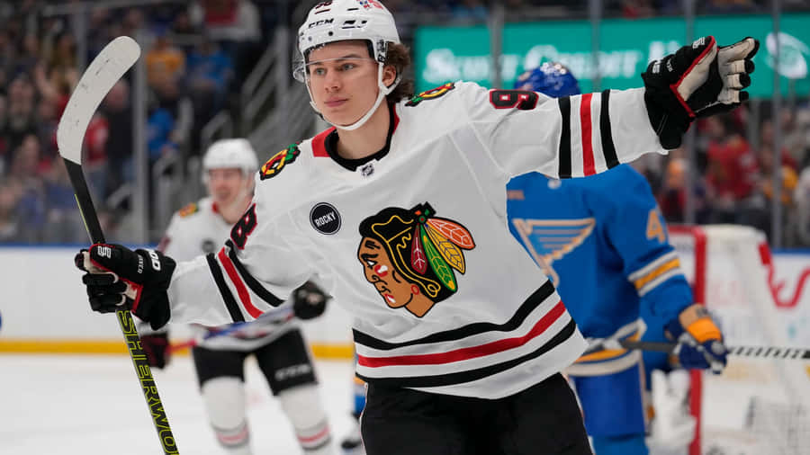 Connor Bedard Hockey Action Shot Wallpaper