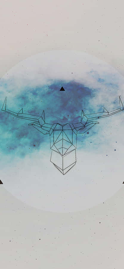 Contemporary Art Deer Wallpaper