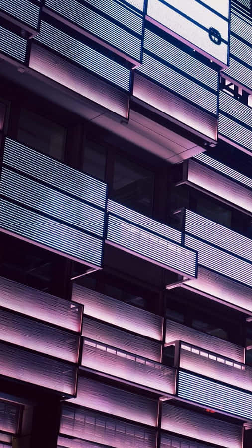 Contemporary Purple Boxes Wallpaper