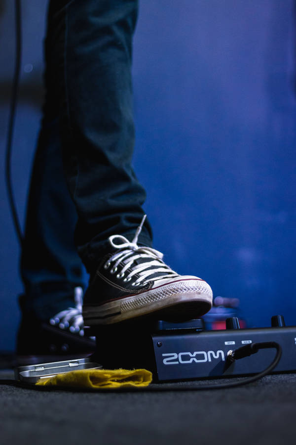 Converse Sneakers On Amplifier Wallpaper