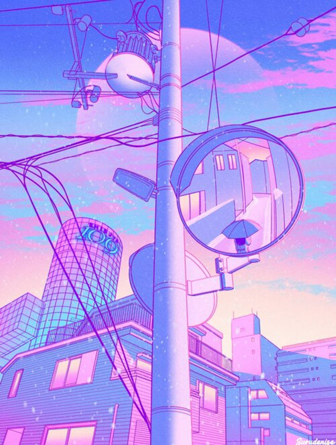 Convex Mirrors On Streets Digital Art Wallpaper