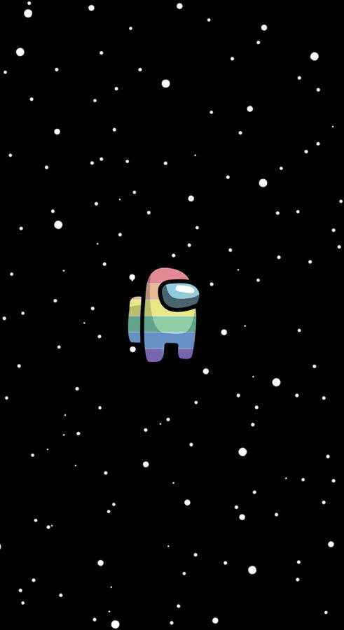 Cool Among Us Rainbow Crewmate Wallpaper