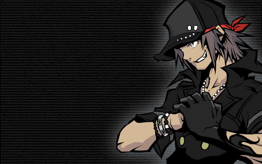 Cool Anime Boy Dressed In Black. Wallpaper