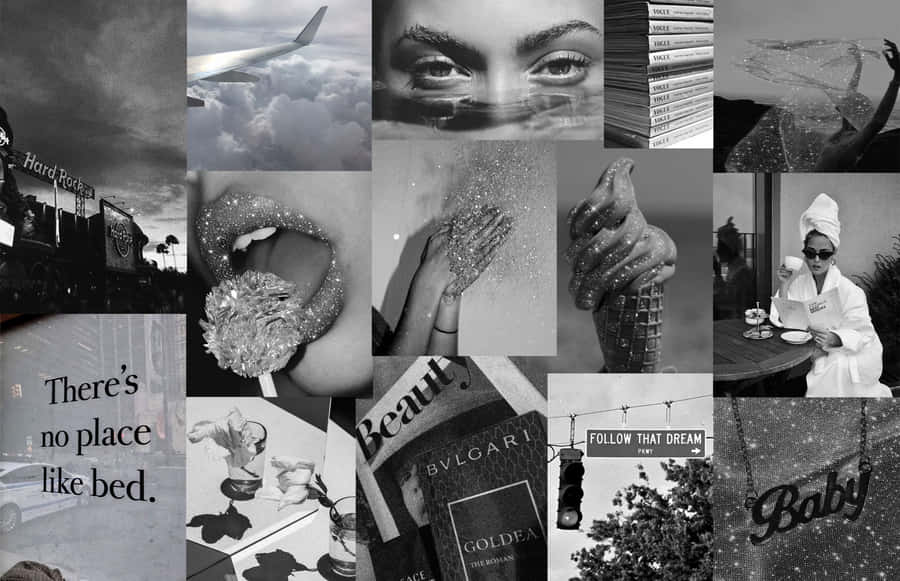 Cool Black And White Collage Wallpaper