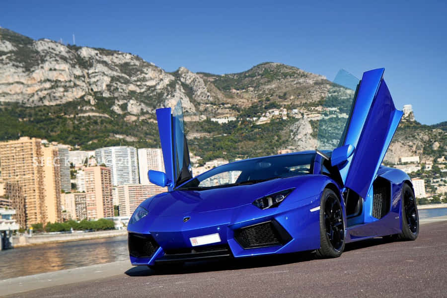 Cool Car Blue Lamborghini Aventador Wallpaper