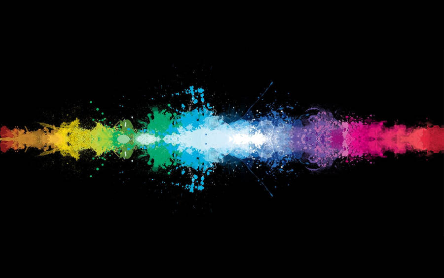 Cool Desktop Rainbow Color Splash Wallpaper
