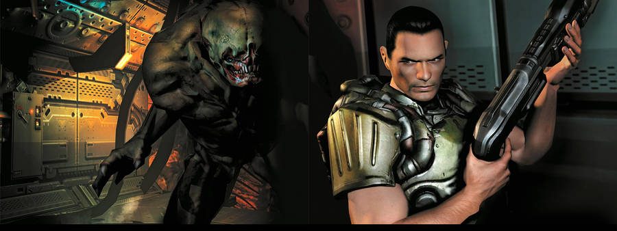 Cool Doom 4k Game Poster Wallpaper