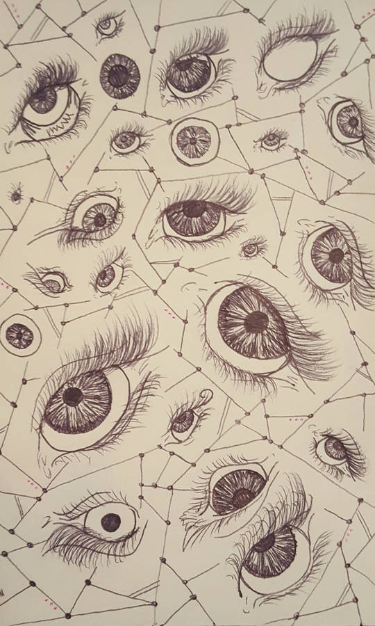 Cool Drawing Eyes Wallpaper