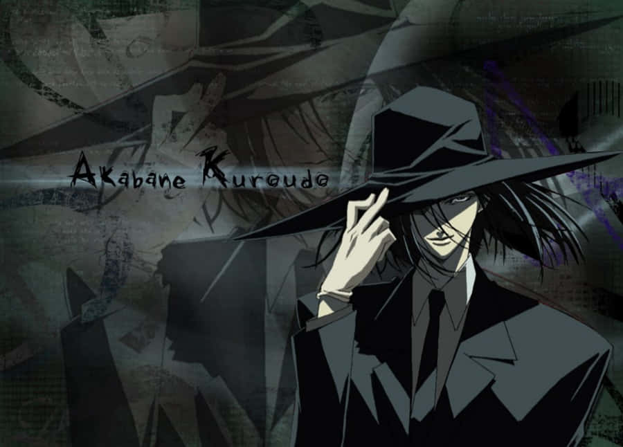 Cool Guy Akabane Kuroudo In Black Aesthetic Poster Wallpaper