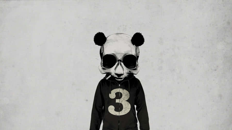 Cool Instagram Panda Skull Head Wallpaper
